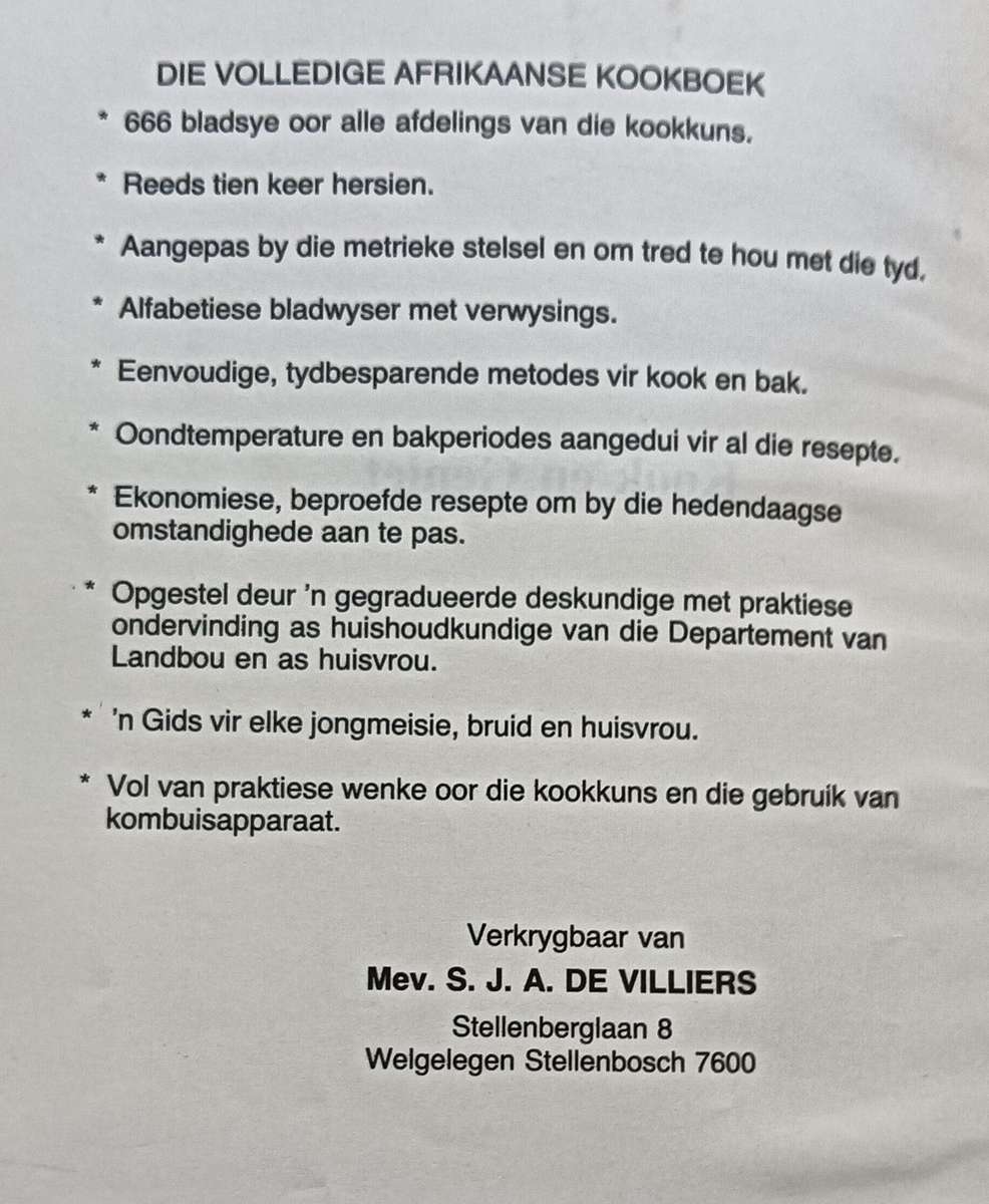 Kook en Geniet - SAJ de Villiers - Hardcover - 665 pages