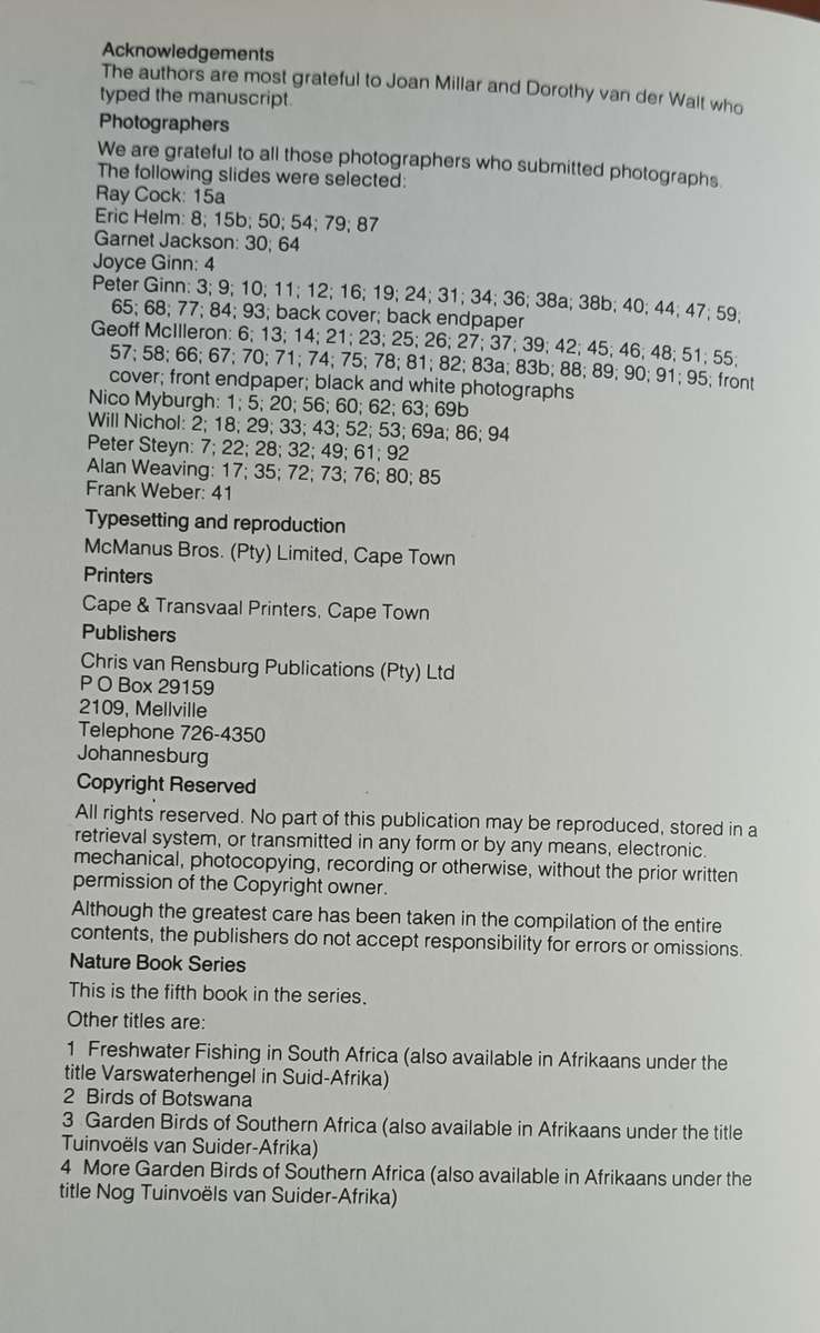 Waterbirds of Southern Africa - Peter Ginn & Geoff McIlleron - Hardcover - 143 pages