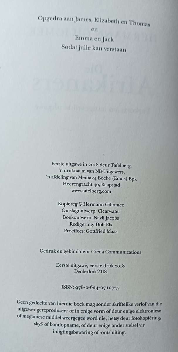 Die Afrikaners - Hermann Giliomee - Softcover - 255 pages