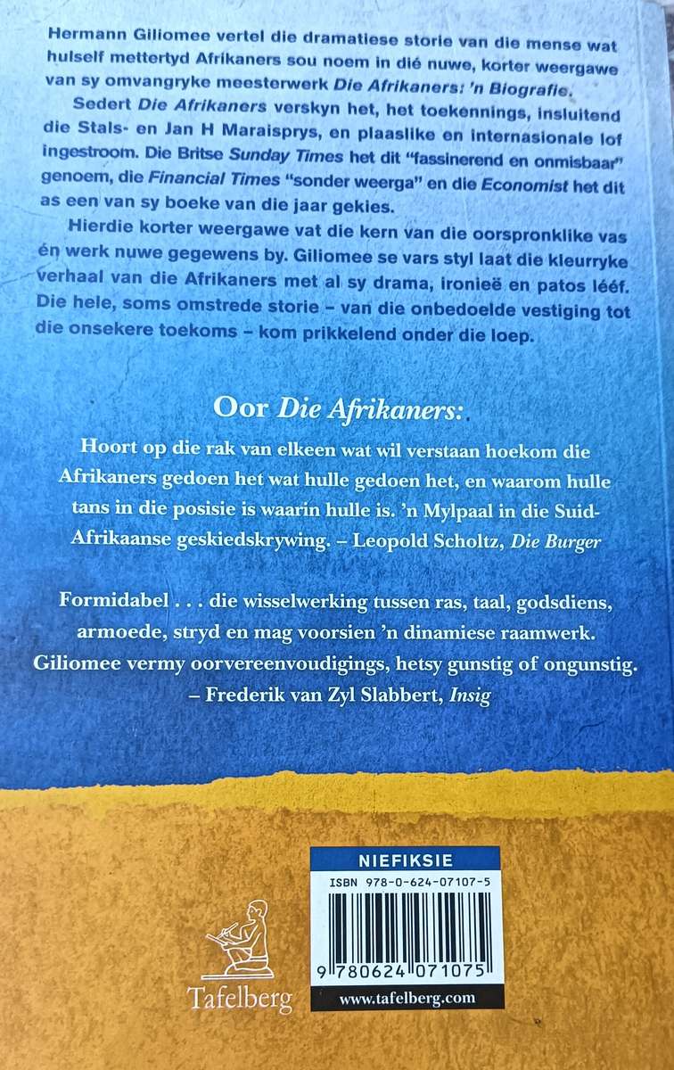 Die Afrikaners - Hermann Giliomee - Softcover - 255 pages