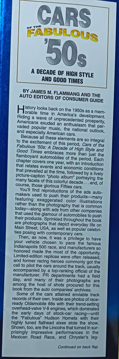 Cars of the Fabulous '50s - A Decade of High Style and Good Times - Hardcover - 416 pages
