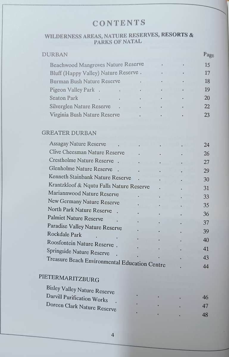 Wild Places of Natal - Nature Reserves, Resorts, Resorts & Parks - Softcover - 151 pages