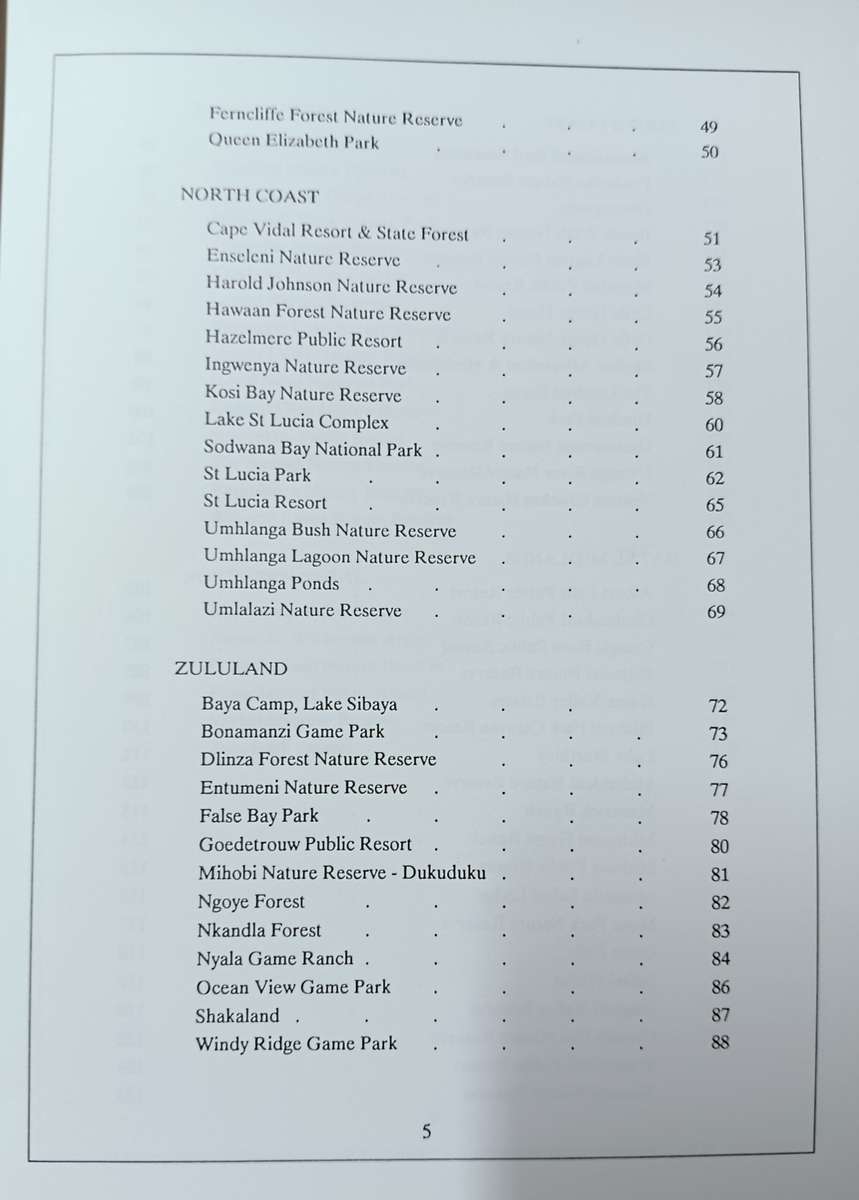 Wild Places of Natal - Nature Reserves, Resorts, Resorts & Parks - Softcover - 151 pages