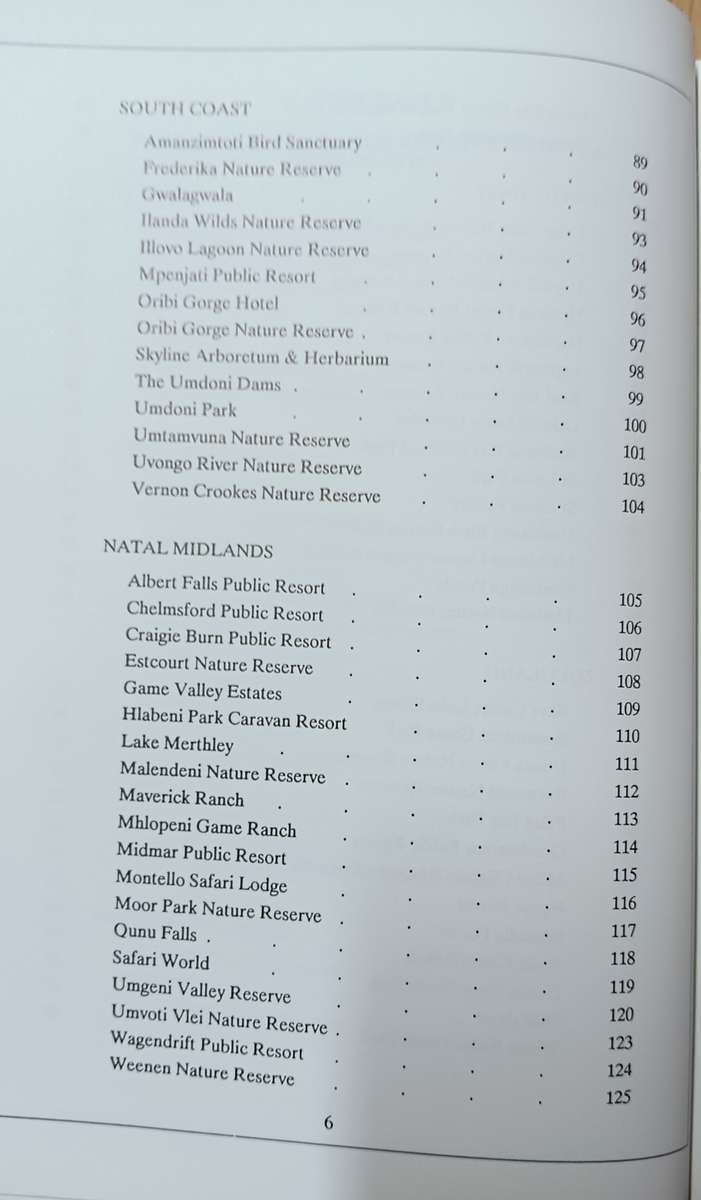 Wild Places of Natal - Nature Reserves, Resorts, Resorts & Parks - Softcover - 151 pages