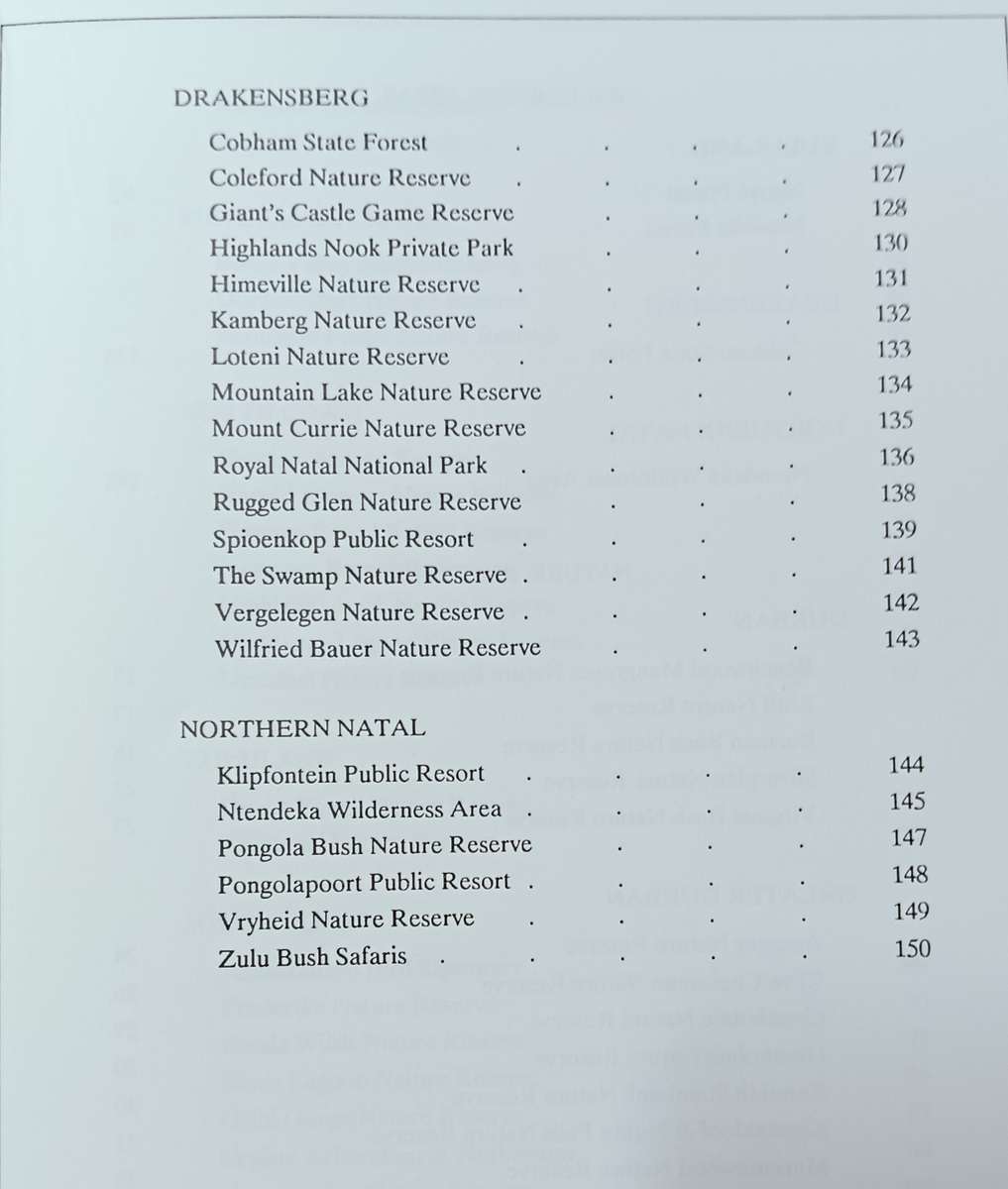 Wild Places of Natal - Nature Reserves, Resorts, Resorts & Parks - Softcover - 151 pages