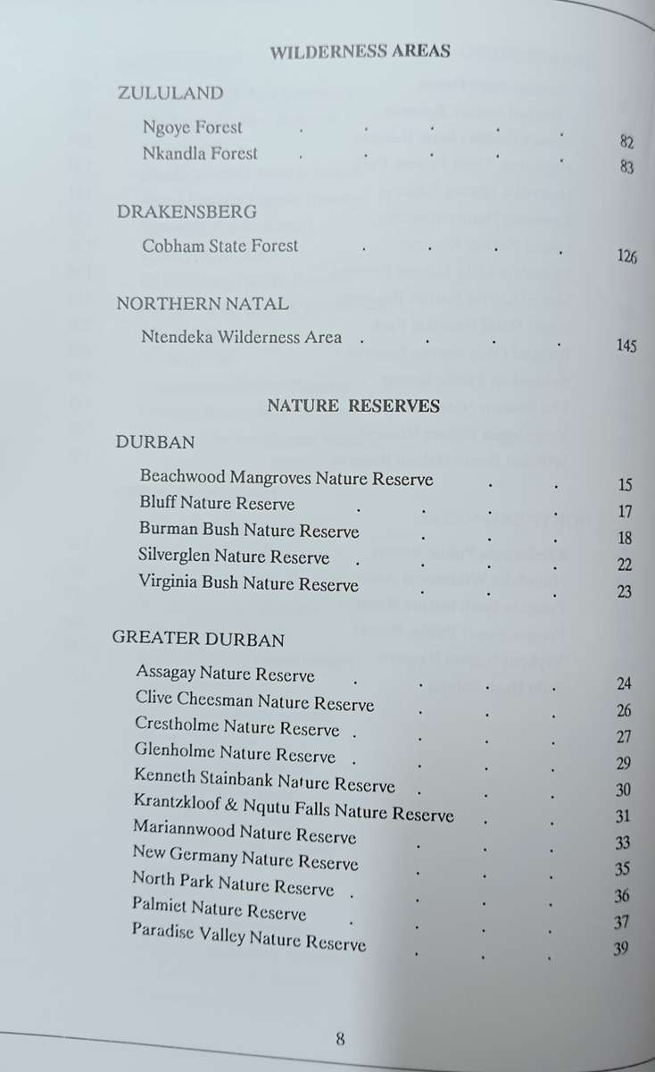 Wild Places of Natal - Nature Reserves, Resorts, Resorts & Parks - Softcover - 151 pages