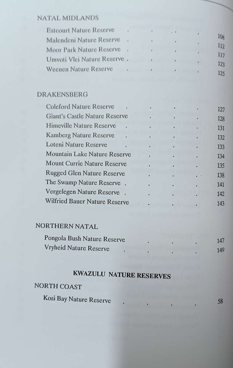 Wild Places of Natal - Nature Reserves, Resorts, Resorts & Parks - Softcover - 151 pages