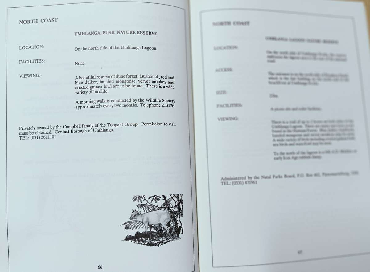 Wild Places of Natal - Nature Reserves, Resorts, Resorts & Parks - Softcover - 151 pages