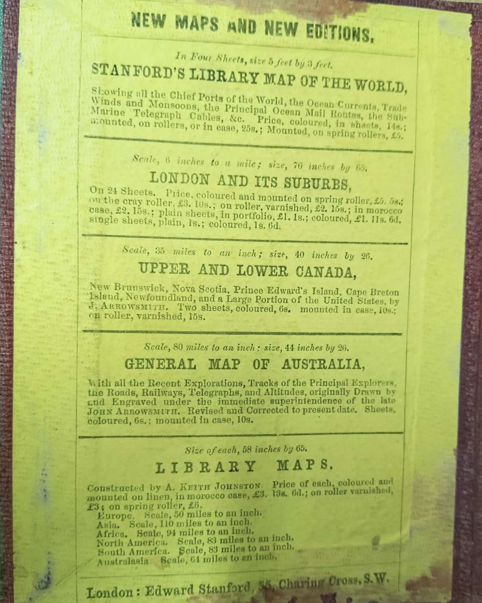 Antique map of Southern Africa Dated 1881