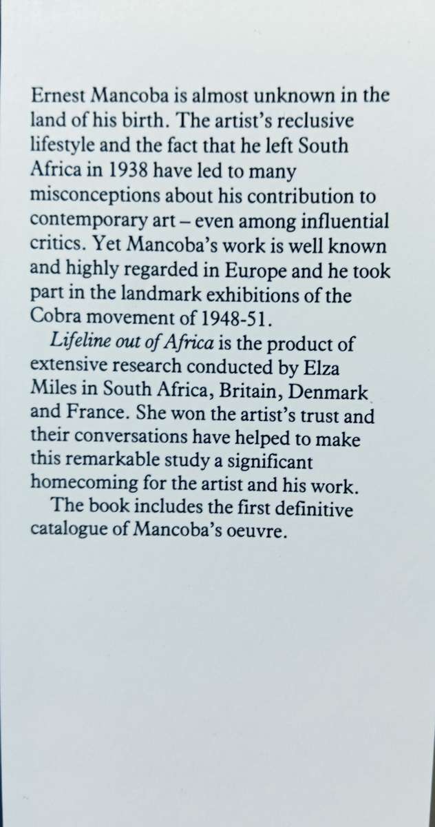 Lifeline out of Africa - The art of Ernest Mancoba - Elza Miles - Hardcover - 95 pages