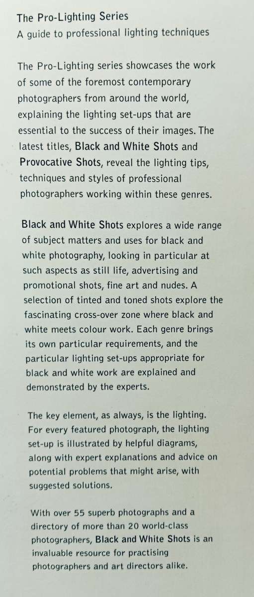 Pro Lighting Black and White Shots - Alex Lard and Jane Wood - Softcover - 160 pages