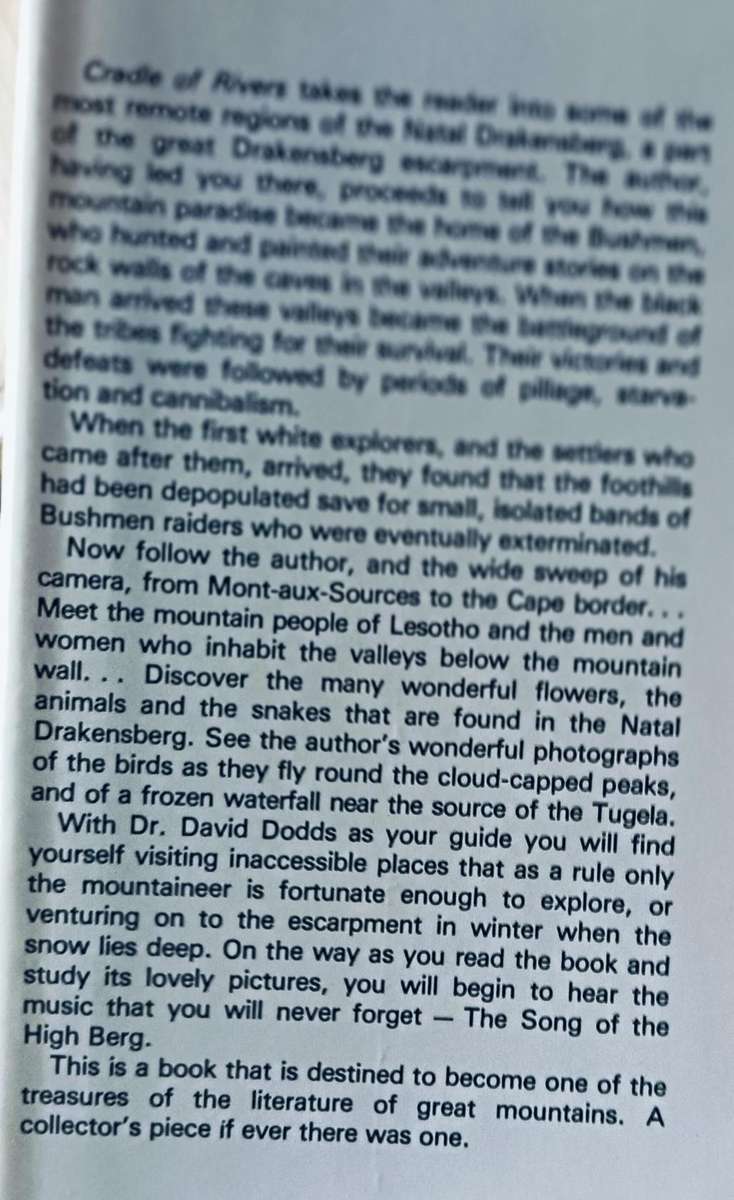 The Natal Drakensberg - David A. Dodds - Hardcover - 128 pages