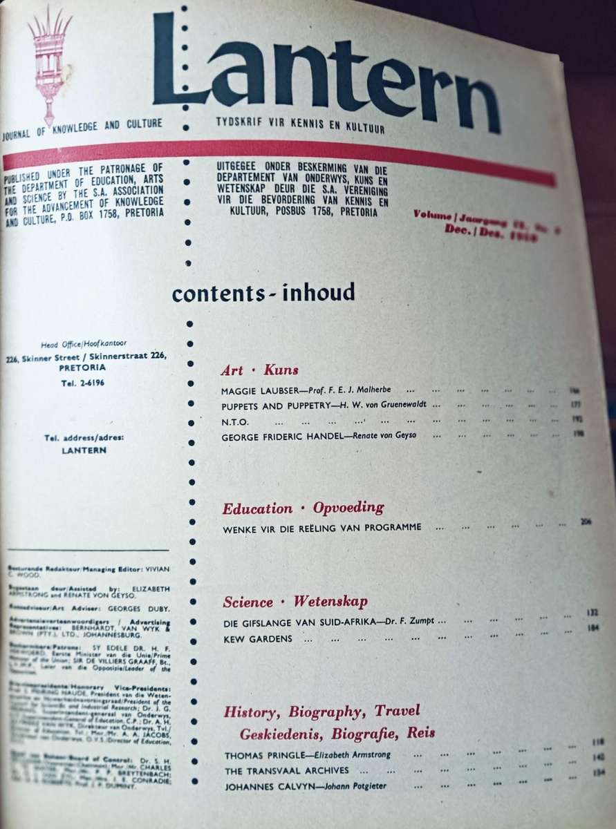 Lantern - Oct - Dec. 1959 - Softcover - 114 - 208 pages