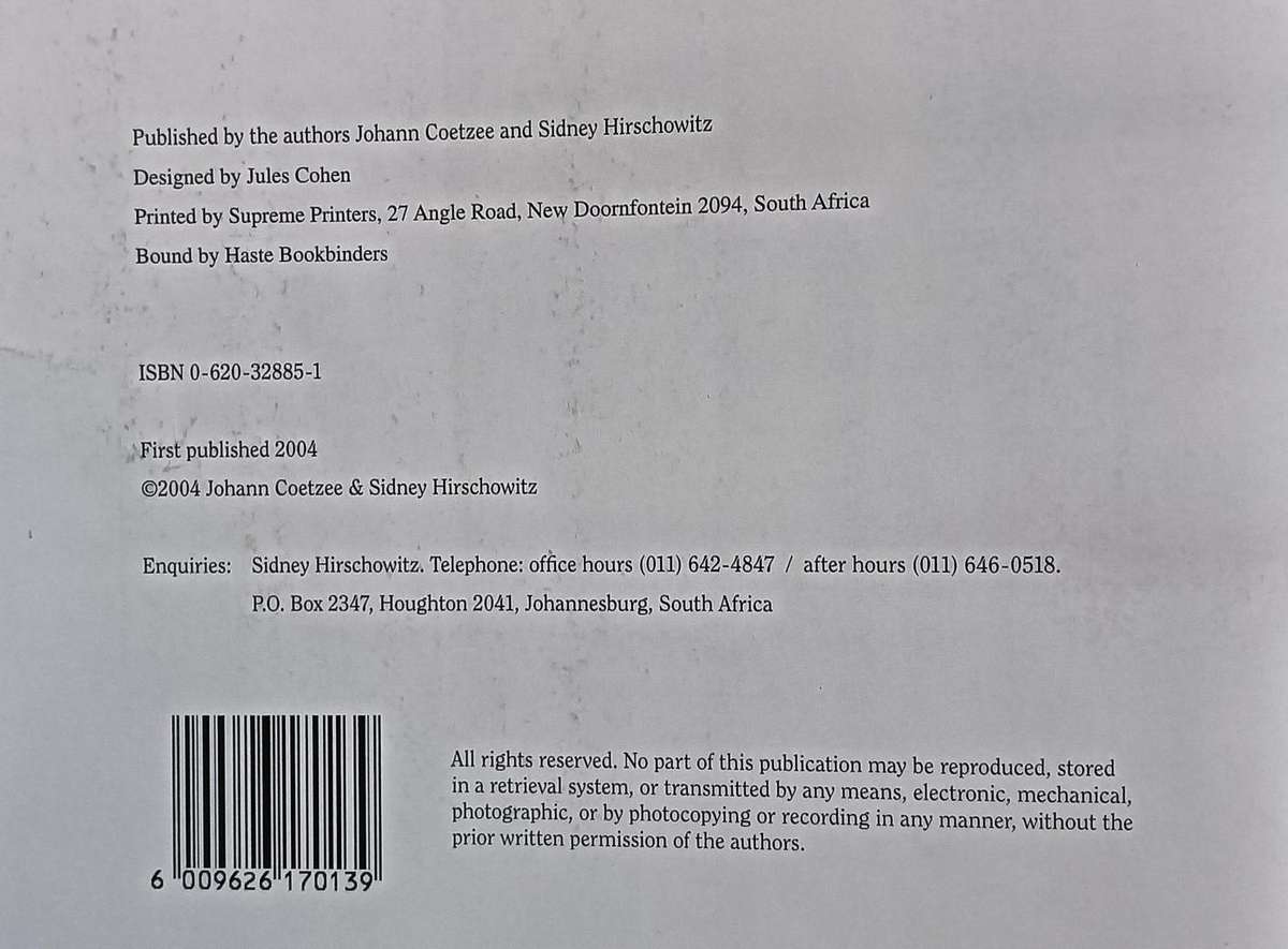 A Hatful of Memories - Johann Coetzee & Sydney Hirschowitz - Hardcover - 149 pages