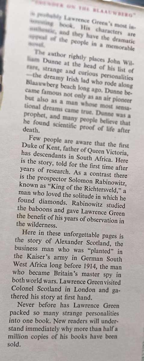 Thunder on the Blaauwberg - Lawrence G. Green - Hardcover - 299 pages 1st Edition