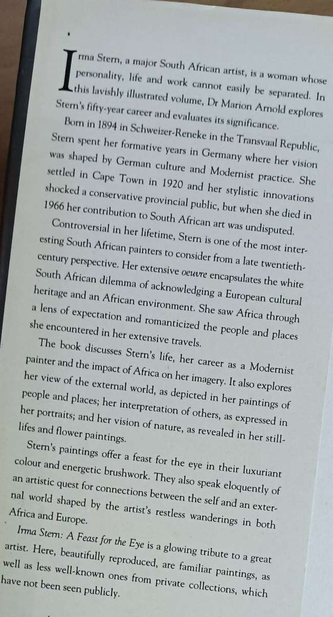 A Feast for the Eye - Irma Stern - Marion Arnold - Hardcover - 156 pages