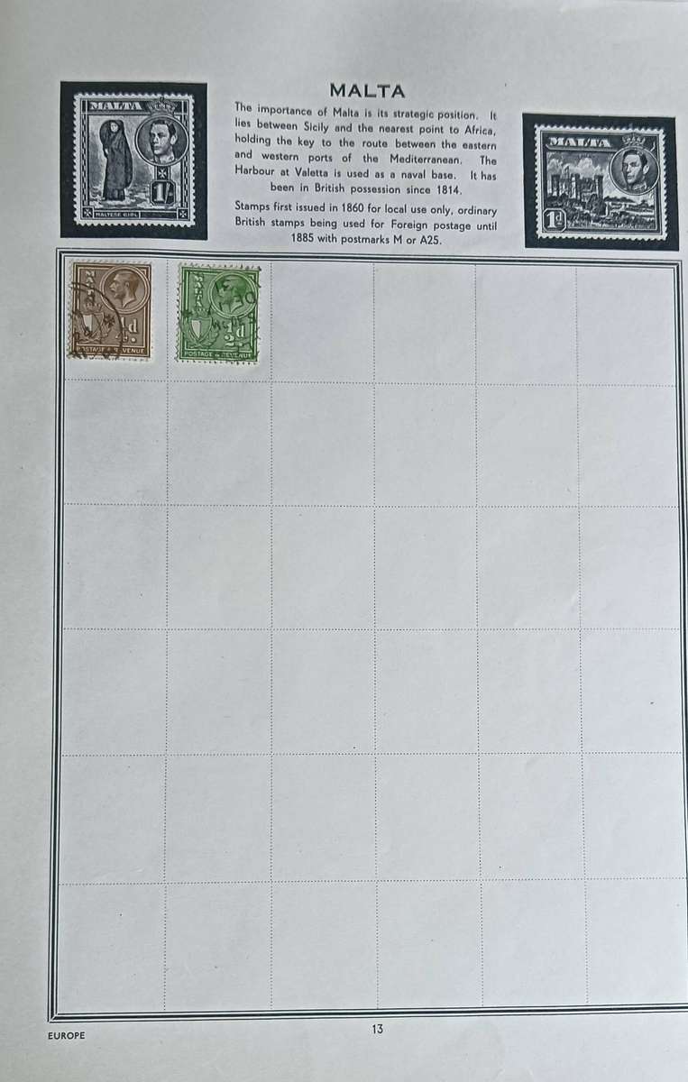 Malta- Old Album Page