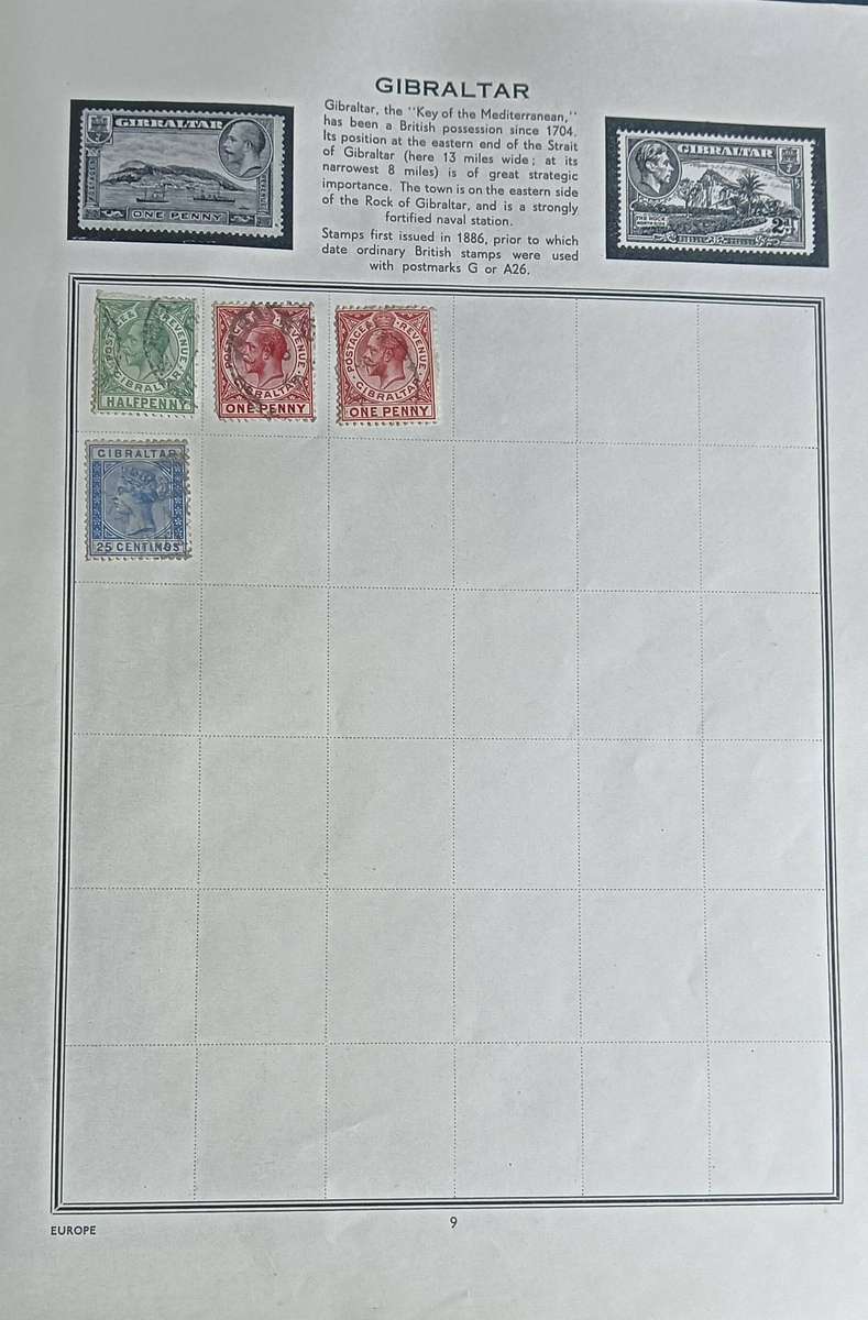 Gibraltar- Old Album Page