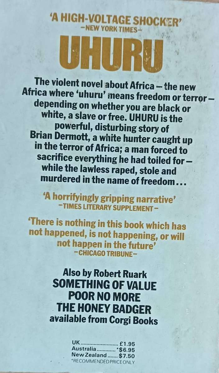 Uhuru - Robert Ruark - Softcover - 647 pages