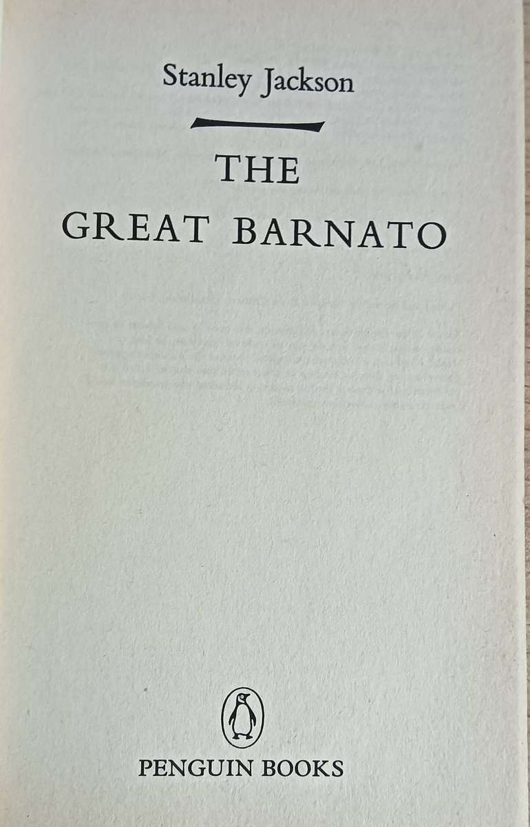 The Great Barnato - Stanley Jackson - Softcover -  278 pages