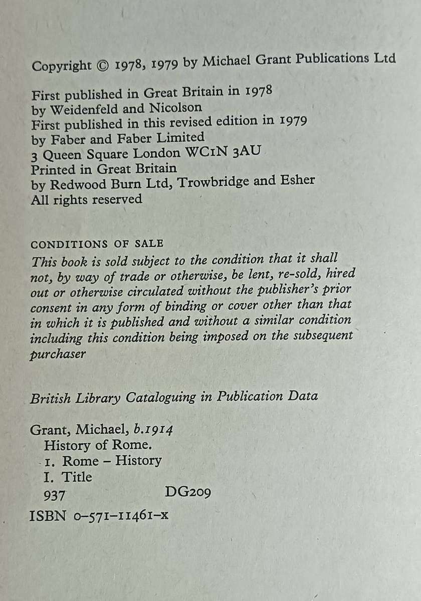 History of Rome - Michael Grant - Softcover - 431 pages