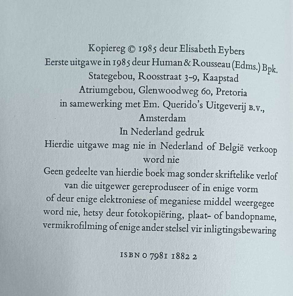 Dryfsand - Elizabeth Eybers - Hardcover - 42 pages