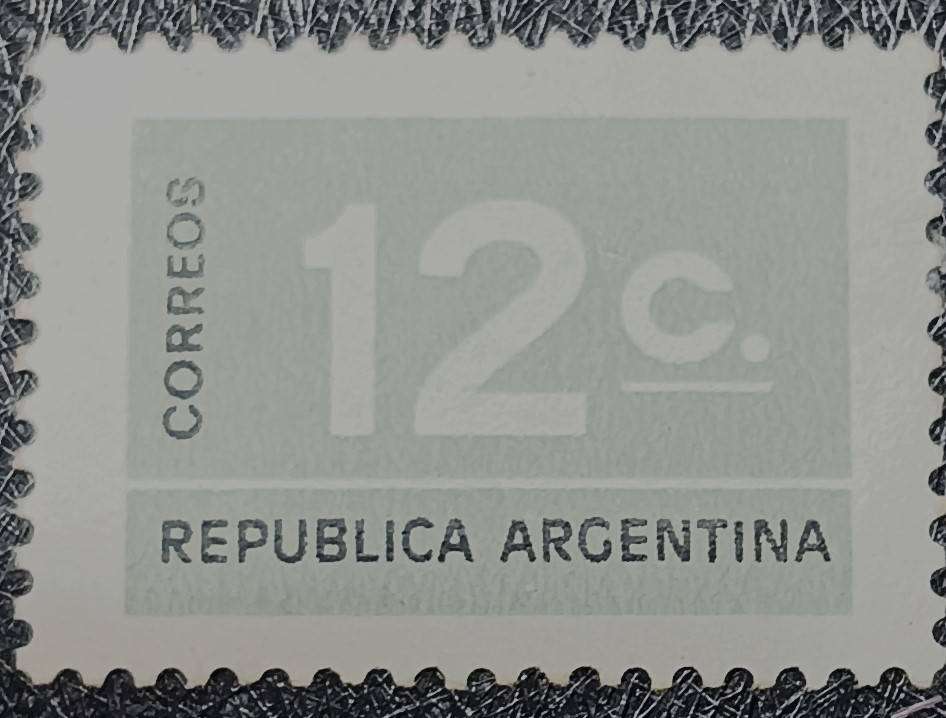 Argentina 1976 Numeral Stamps 12 unused