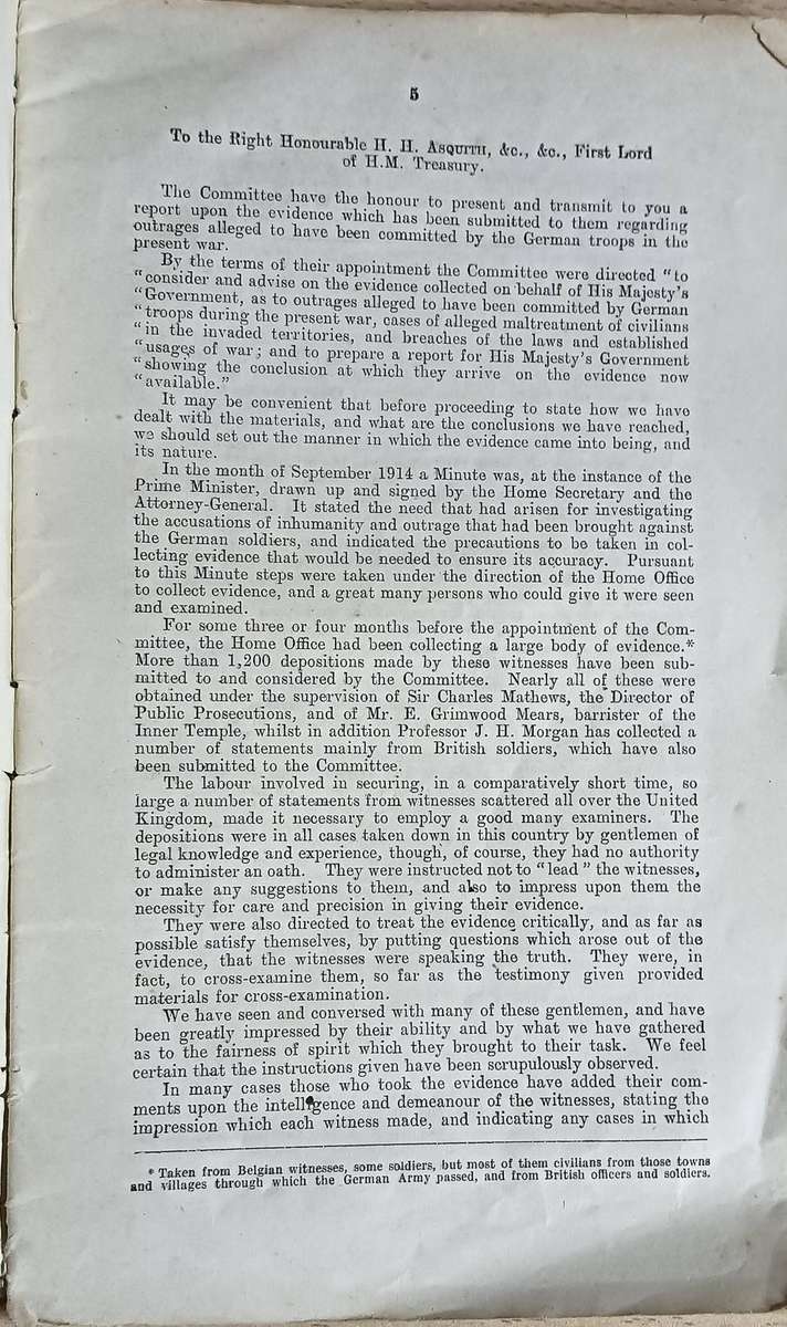 Report of the committee of Alleged German Outrages Appointed by His Majesty's Government