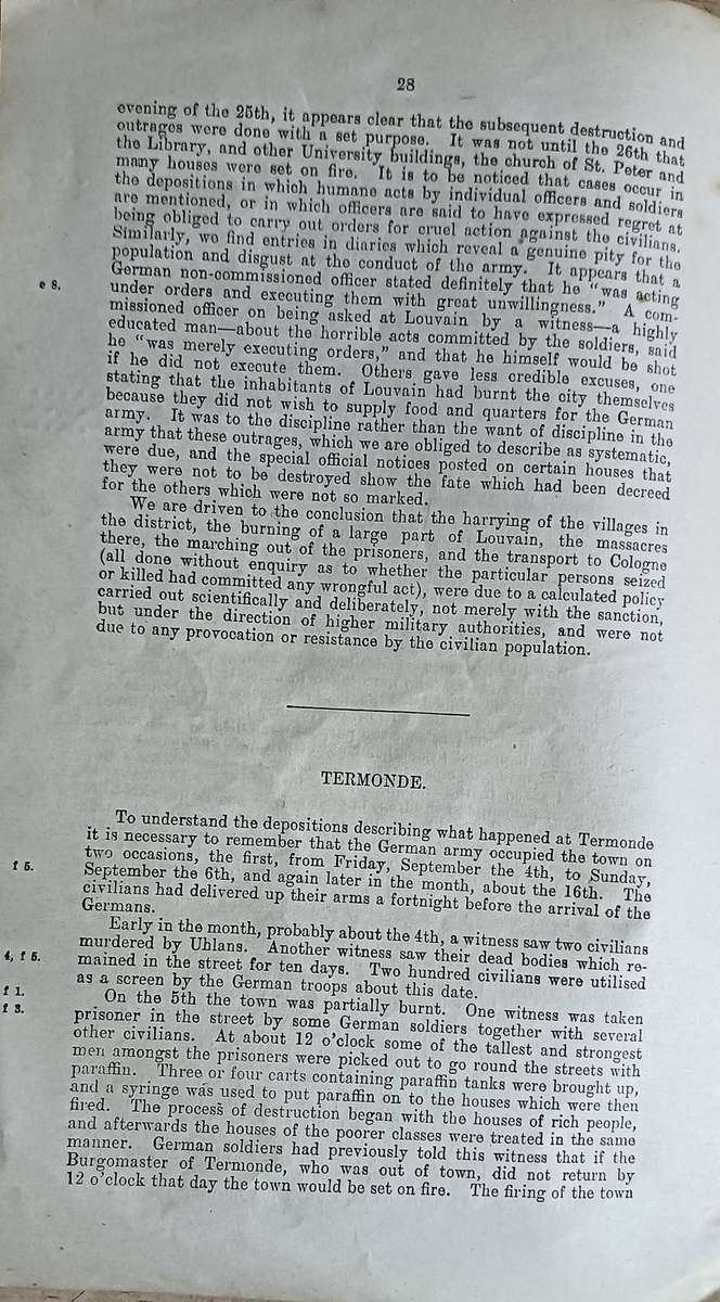 Report of the committee of Alleged German Outrages Appointed by His Majesty's Government