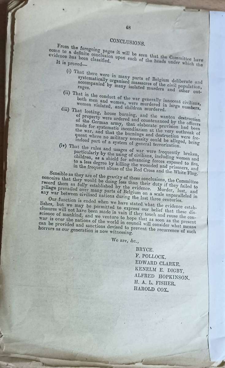 Report of the committee of Alleged German Outrages Appointed by His Majesty's Government