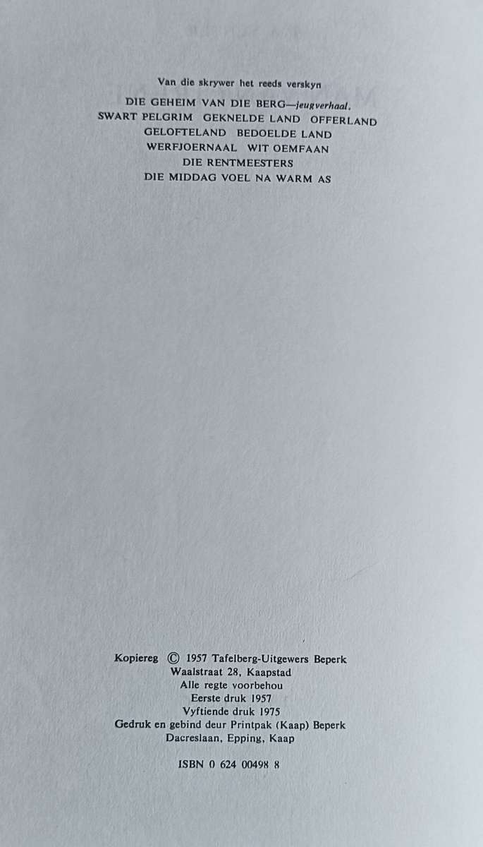 Die Man van Cirene - F.A. Venter - Hardcover - 358 pages