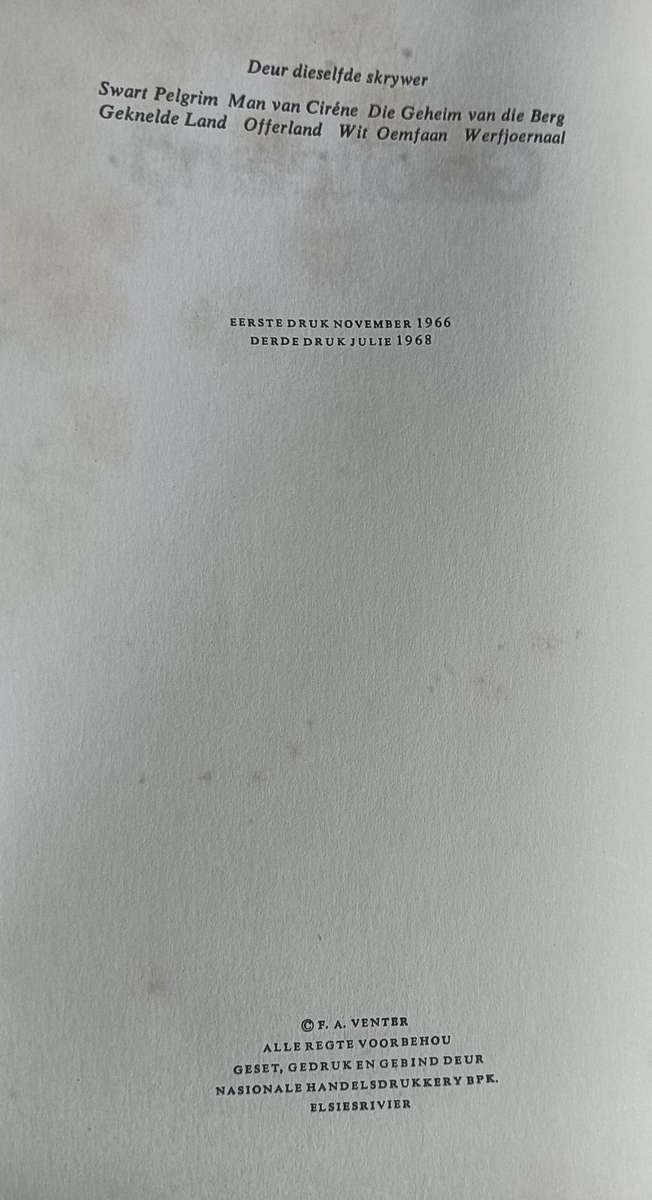 Gelofteland - F.A. Venter - Hardcover - 259 pages