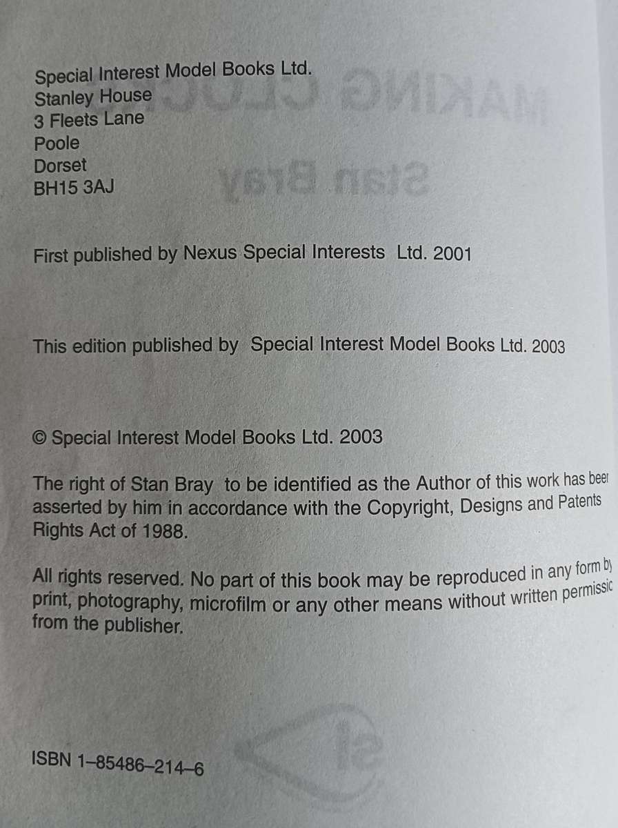 Making Clocks - Stan Bray  - Softcover - 124 pages