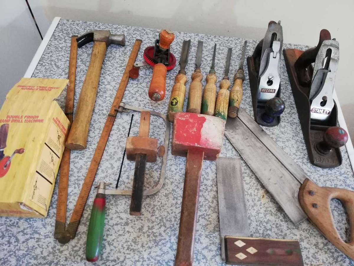 Vintage tool combo 12 items plus 5 chisels