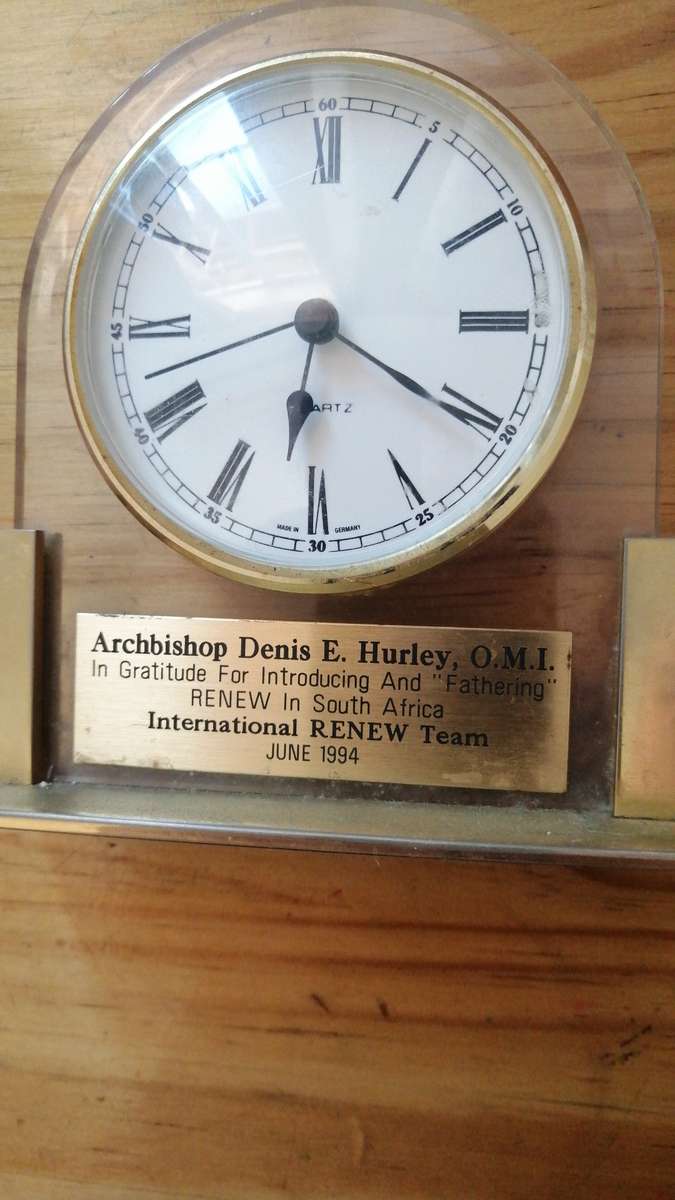 Clock presented to Archbishop Denis Hurley