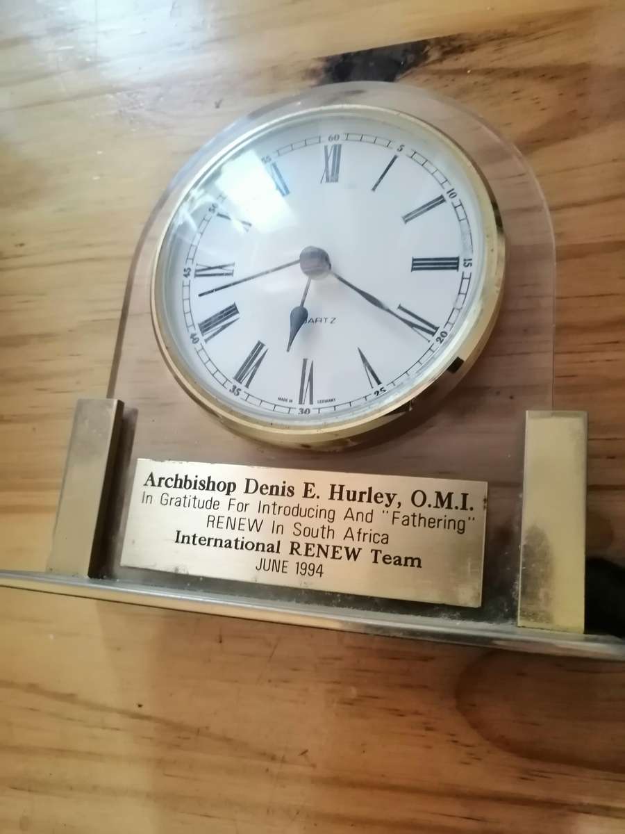 Clock presented to Archbishop Denis Hurley