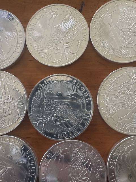 14 x 1 oz silver coins