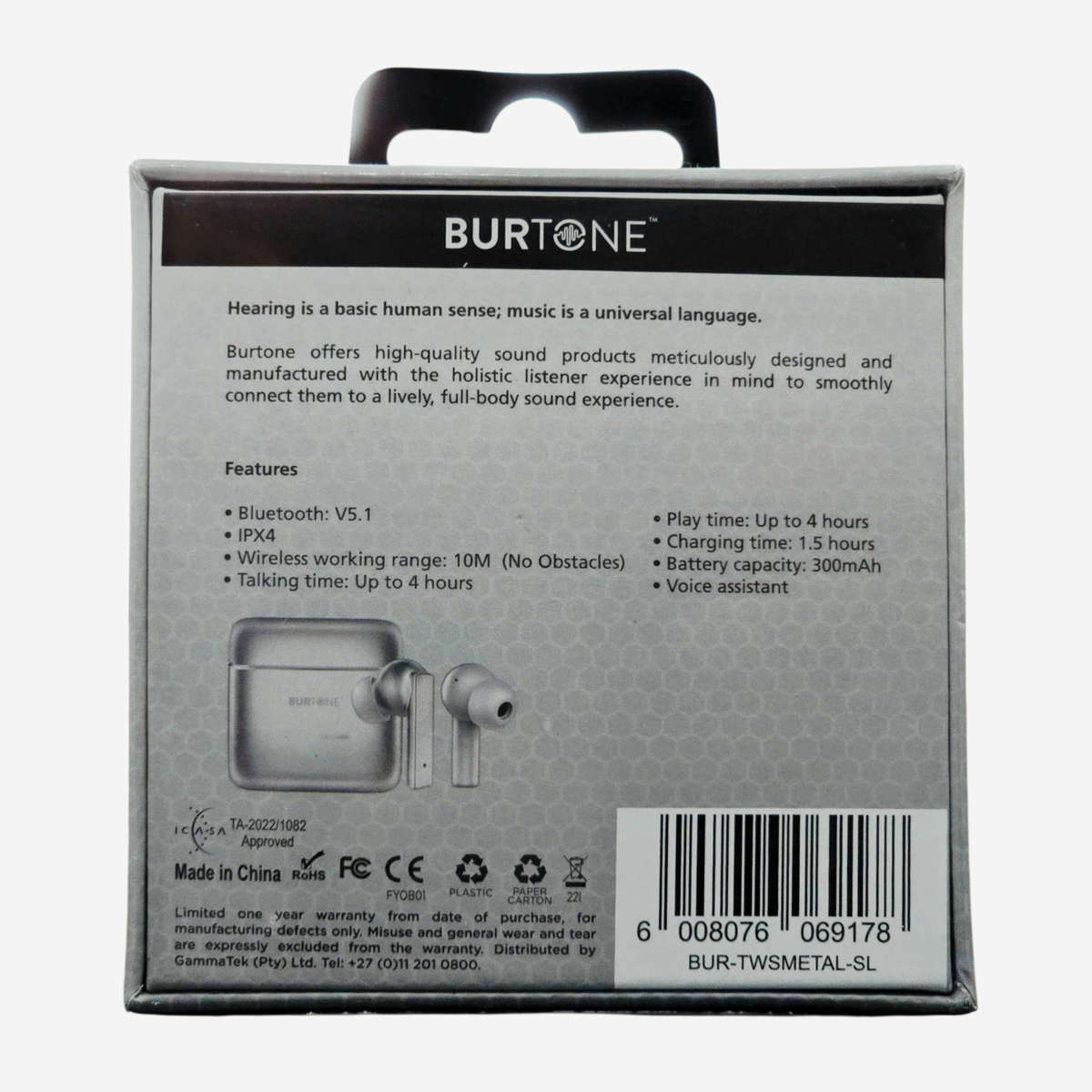 Burtone Metal Series true wireless earbuds