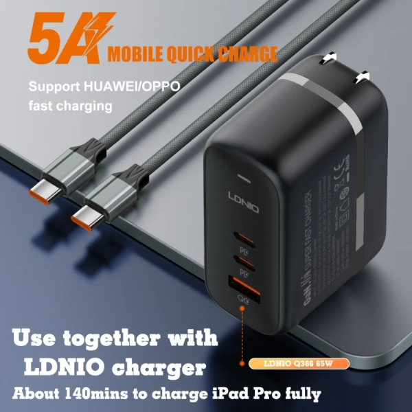 LDNIO - Q366 - Super Fast Charger - Black