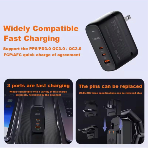 LDNIO - Q366 - Super Fast Charger - Black