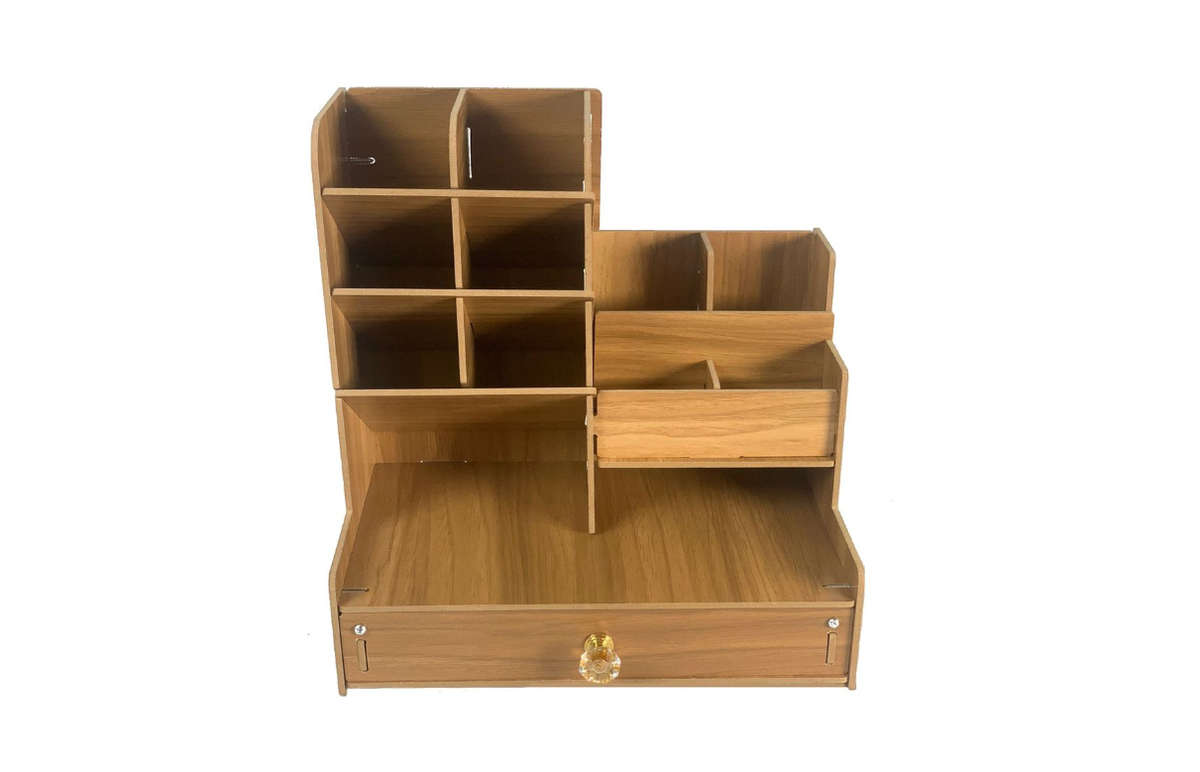 DIY Desk Organizer with Compartment Drawer Desktop Stationery Organizer