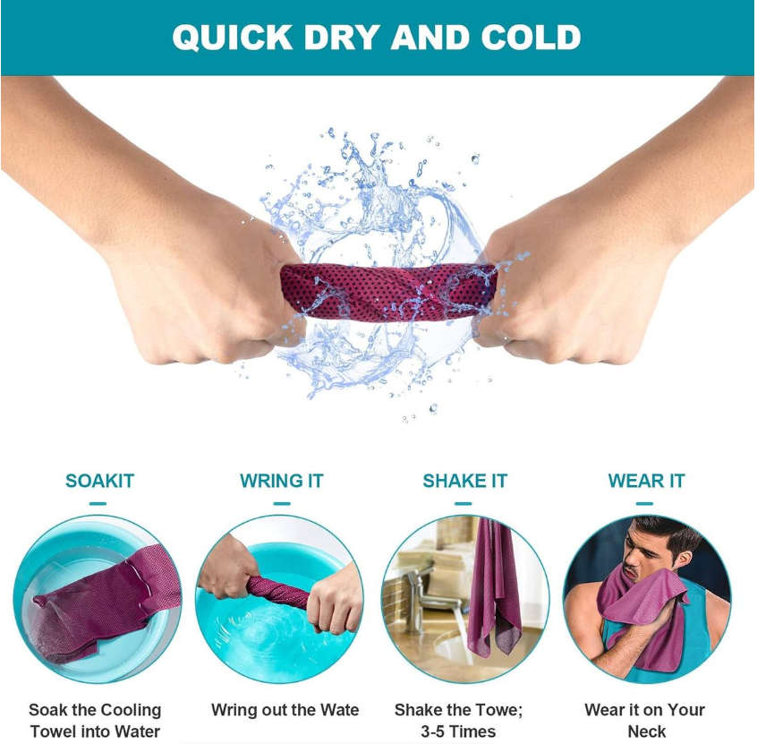 12 Piece Cooling Towels Ice Towel