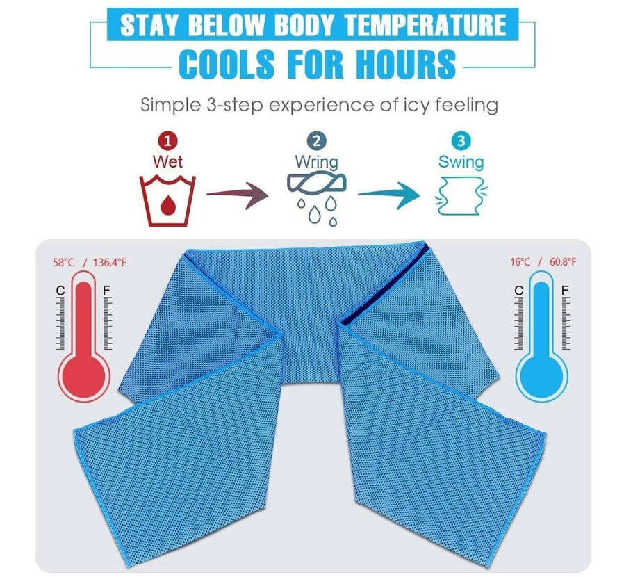 12 Piece Cooling Towels Ice Towel
