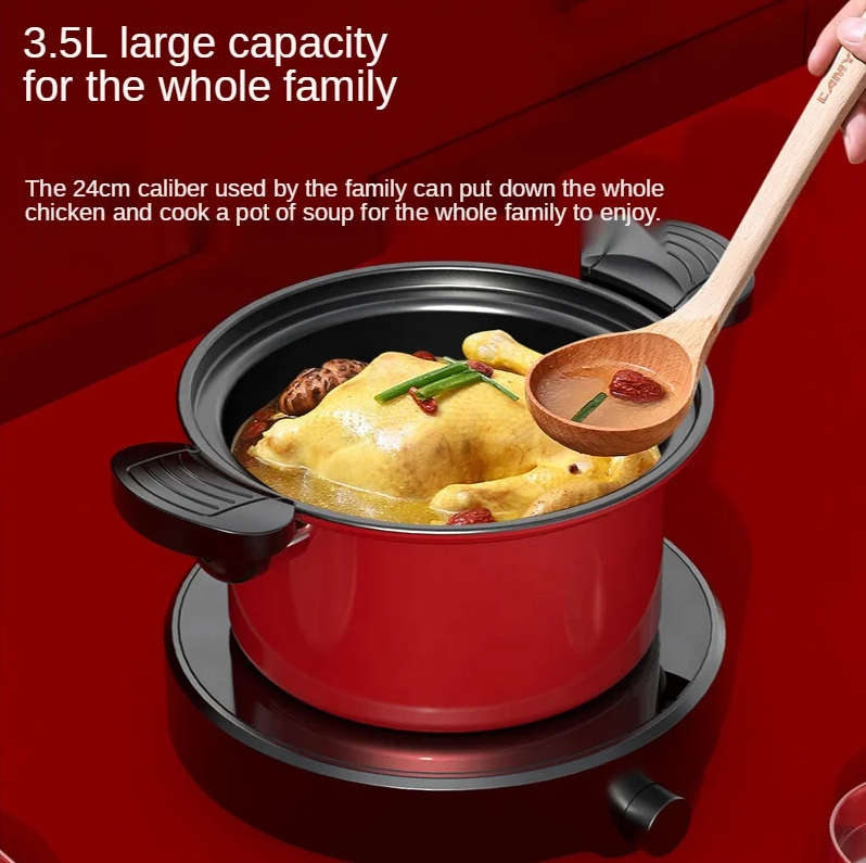 Stew Soup & Stock Pots With Lid Lock Stainless Steel Low Pressure Cooker