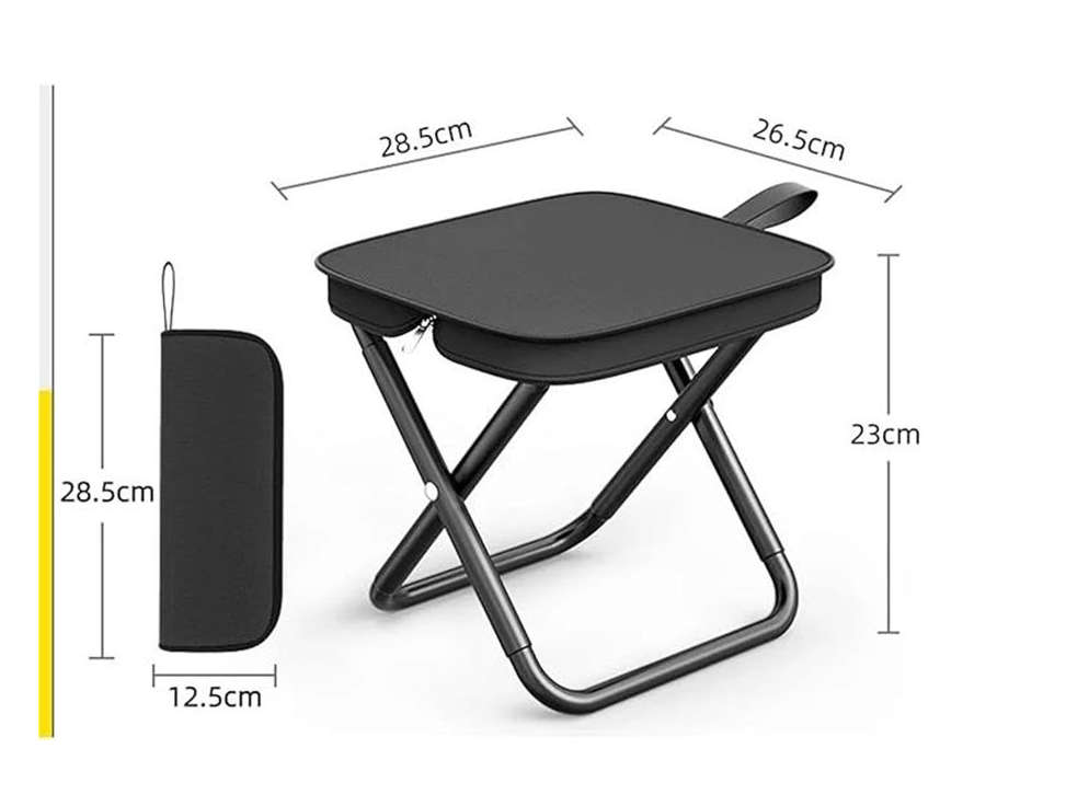 Portable Camping Stool - Foldable into s Pouch for Camping and Outdoor