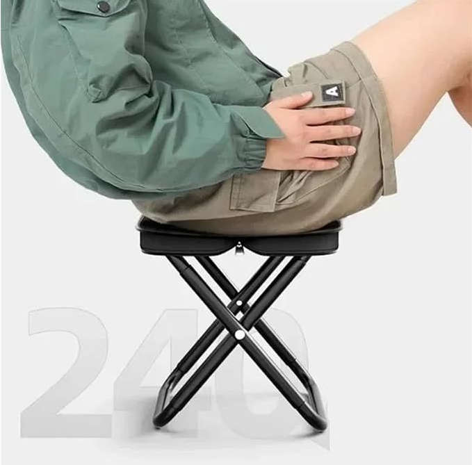 Portable Camping Stool - Foldable into s Pouch for Camping and Outdoor