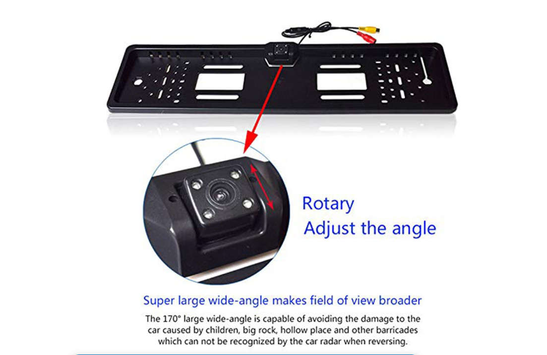 License Plate with Night vision Car Rearview Camera