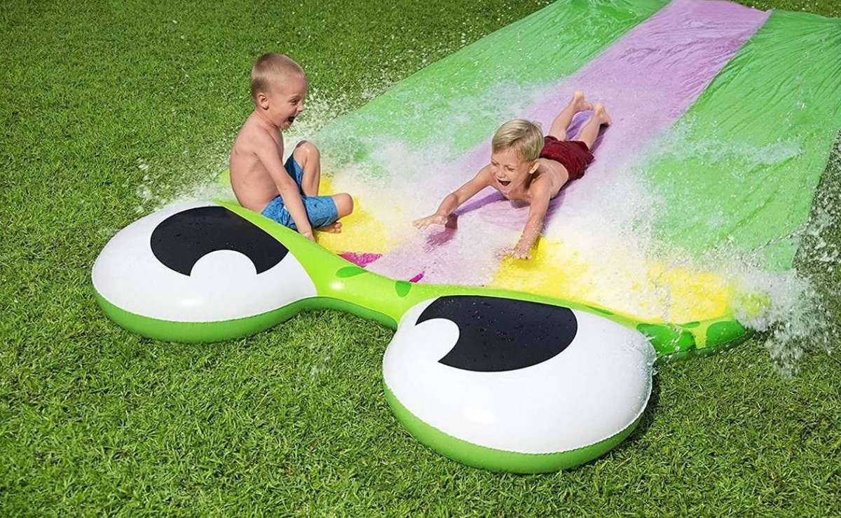 Kids Outdoor Water Ski Slides