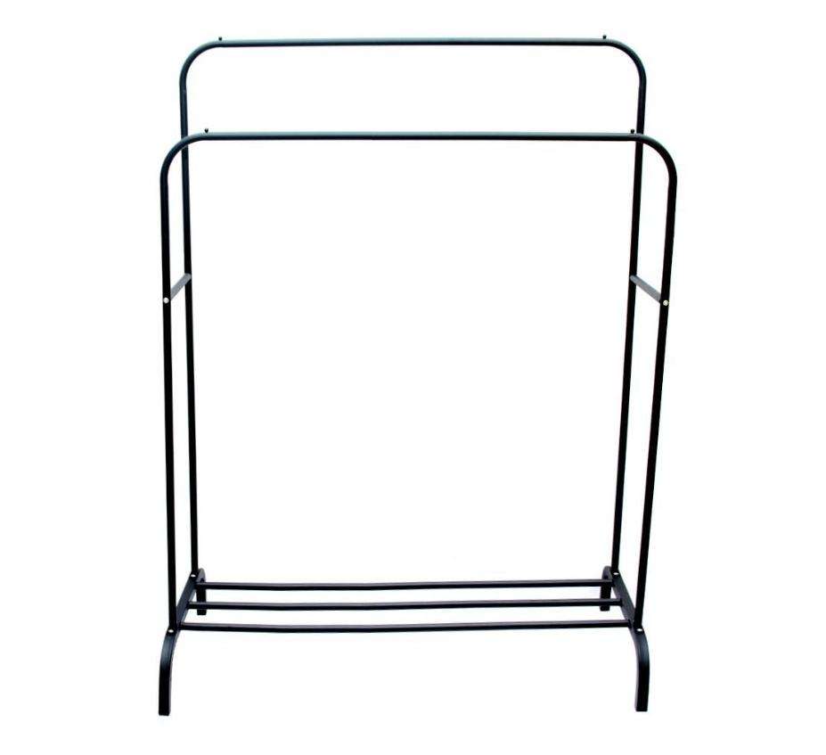 Multifunctional Roller Coat Hanger Metal Clothing Display Rack Clothes Rack Shelf Hat Shoes Stora