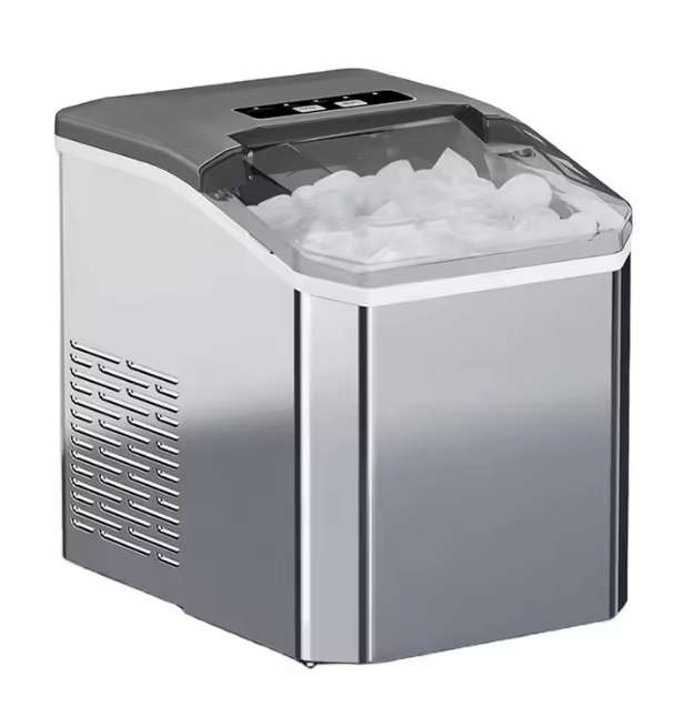 Fast Ice Maker Bullet Ice 12KG Ice Machine Stainless Steel